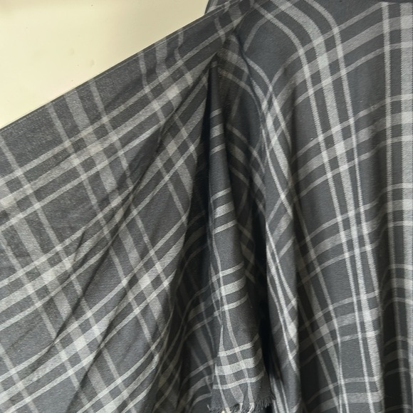 J. JILL Black and Gray Plaid Shawl Cover-Up Size One Size - Picture 12 of 12